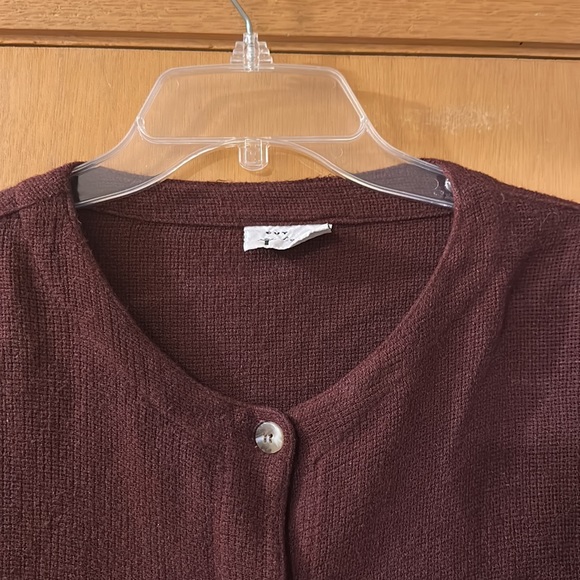 Cut Loose Women’s Lagenlook Button Down Sweater Rayon Flax Burgundy Small Med - Picture 4 of 10